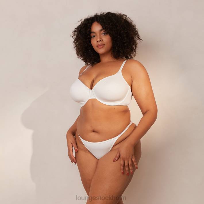 Lounge kvinnor vit underkläder FP6J150 smidig klassisk t-shirt BH & stringtrosa/kalsonger