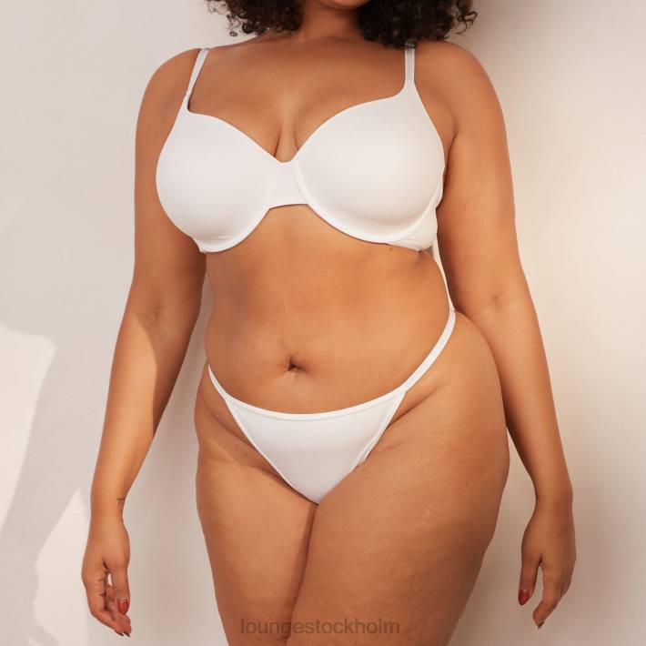 Lounge kvinnor vit underkläder FP6J150 smidig klassisk t-shirt BH & stringtrosa/kalsonger