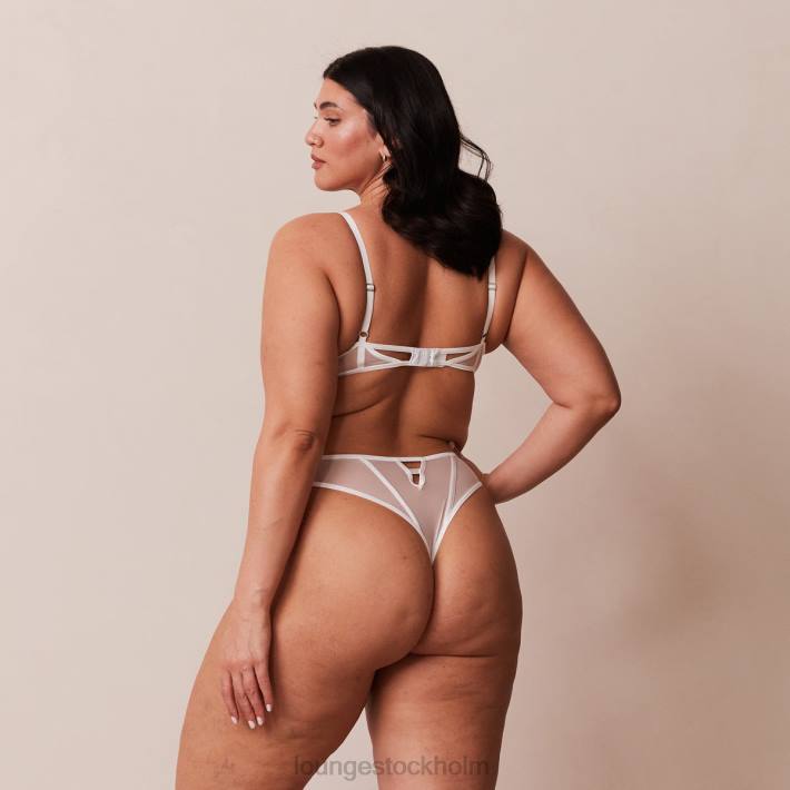 Lounge kvinnor vit underkläder FP6J170 icon balkong bh & string set