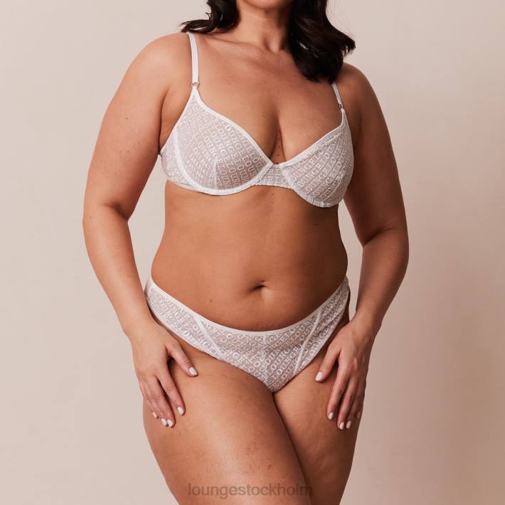 Lounge kvinnor vit underkläder FP6J170 icon balkong bh & string set