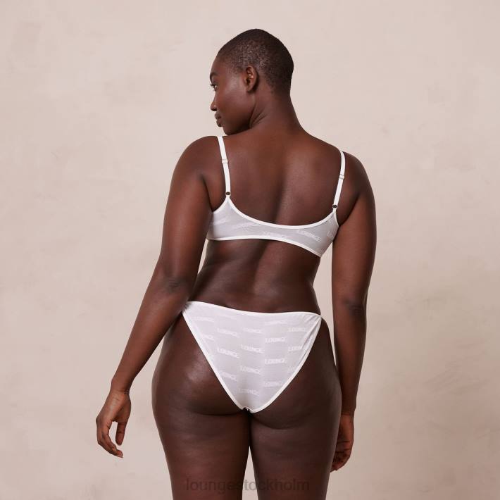 Lounge kvinnor vit underkläder FP6J41 djärv mesh bh & stringtrosa/kalsonger set