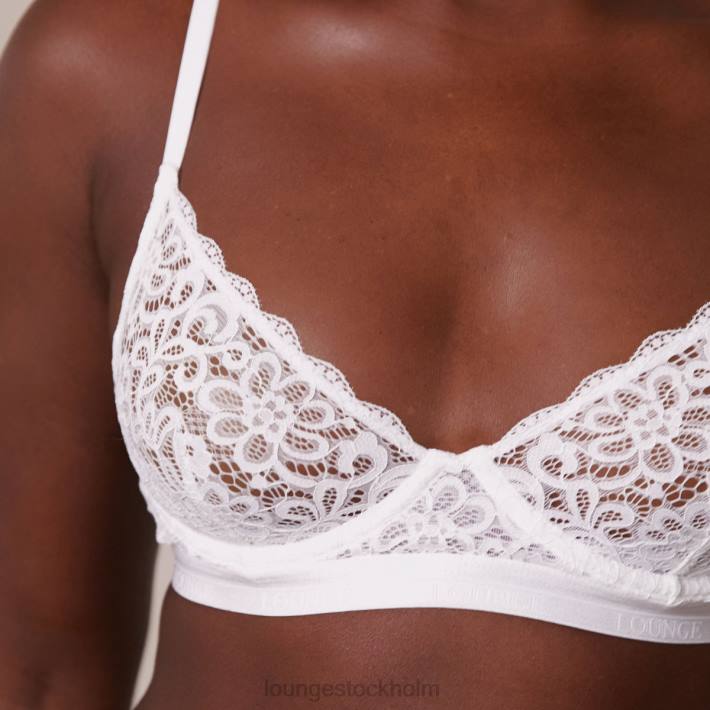 Lounge kvinnor vit underkläder FP6J57 balkong bh & string set