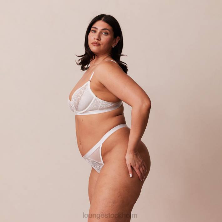 Lounge kvinnor vit underkläder FP6J63 royal balkong bh & string set