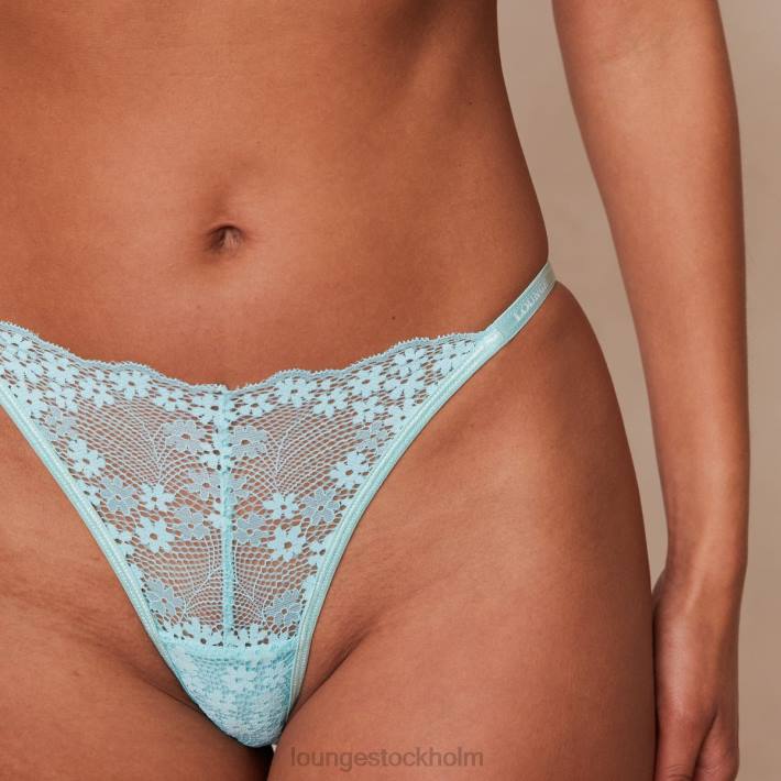 Lounge kvinnor aqua blå underkläder FP6J687 spets triangel trosor