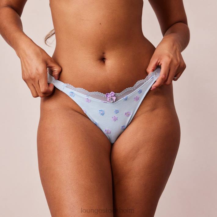 Lounge kvinnor blå underkläder FP6J576 ribbad blommig triangeltrosa