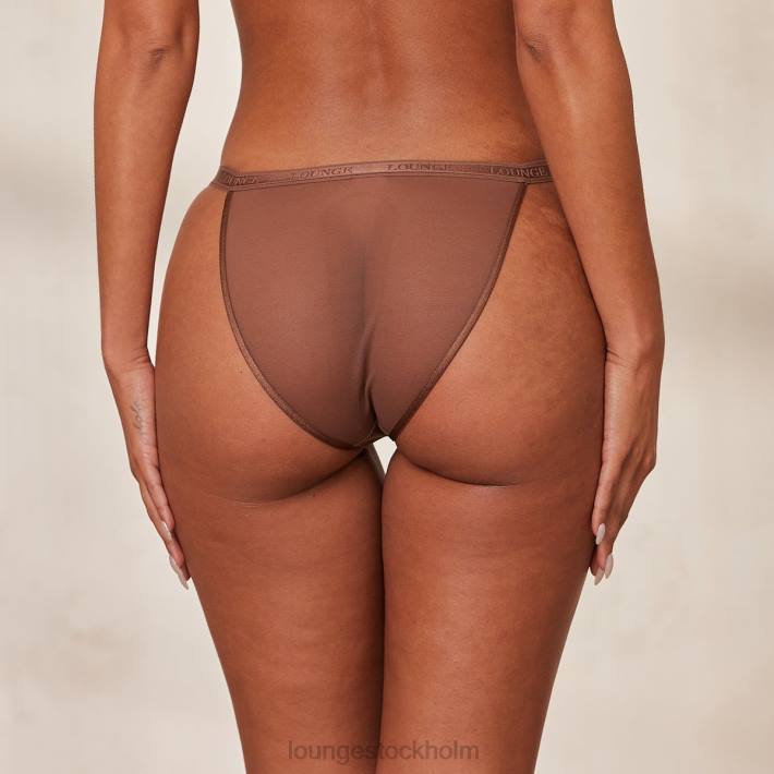 Lounge kvinnor kastanj underkläder FP6J517 släta nättrosor