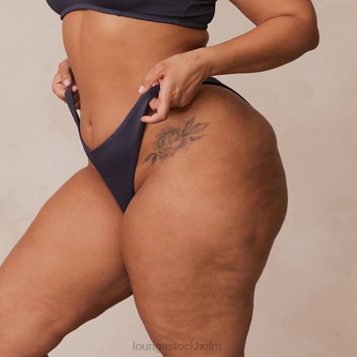 Lounge kvinnor kolblå underkläder FP6J514 ribbad triangeltrosa