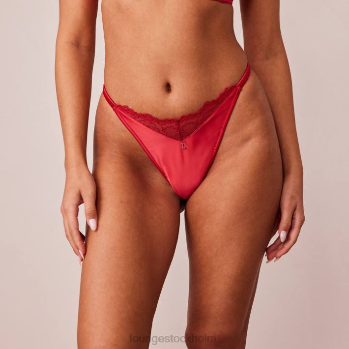 Lounge kvinnor rödbrun underkläder FP6J495 quiltad spets g-string