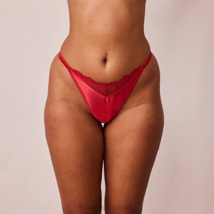 Lounge kvinnor rödbrun underkläder FP6J495 quiltad spets g-string