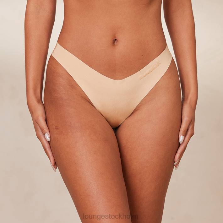 Lounge kvinnor sand underkläder FP6J762 sömlösa no show fräcka trosor x2