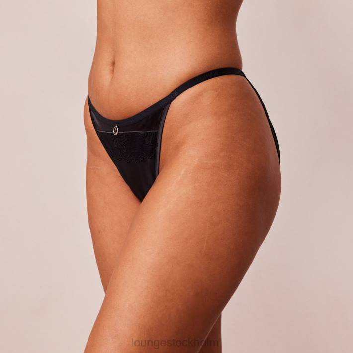 Lounge kvinnor svart underkläder FP6J493 mjuka satängtrosor