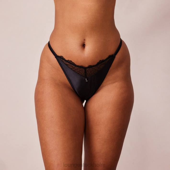 Lounge kvinnor svart underkläder FP6J496 quiltad spets g-string