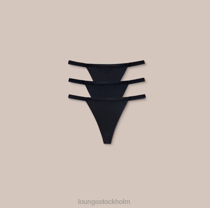 Lounge kvinnor svart underkläder FP6J538 grundläggande g-strängar (3-pack)