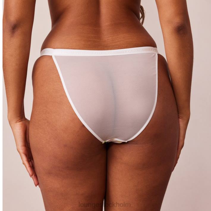 Lounge kvinnor vit underkläder FP6J574 ribbad blommig triangeltrosa