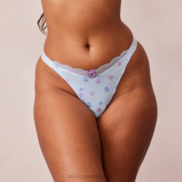 Lounge kvinnor blå underkläder FP6J471 ribbad blommig triangeltrosa