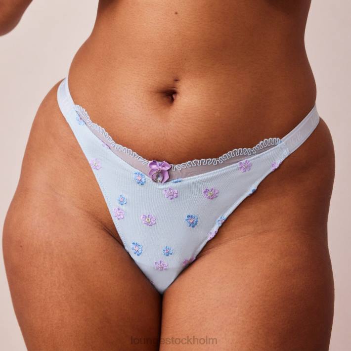 Lounge kvinnor blå underkläder FP6J471 ribbad blommig triangeltrosa