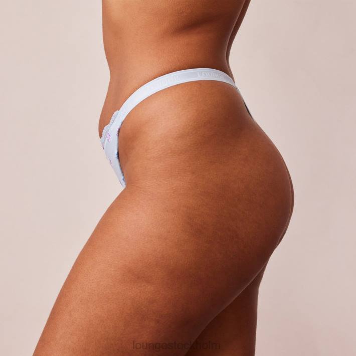 Lounge kvinnor blå underkläder FP6J471 ribbad blommig triangeltrosa