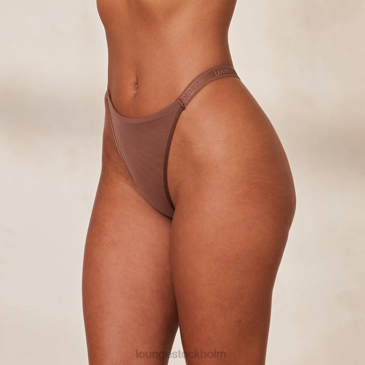 Lounge kvinnor kastanj underkläder FP6J515 slät mesh stringtrosa