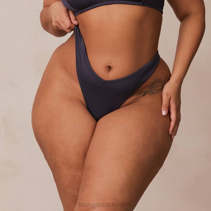Lounge kvinnor kolblå underkläder FP6J509 ribbad triangeltrosa