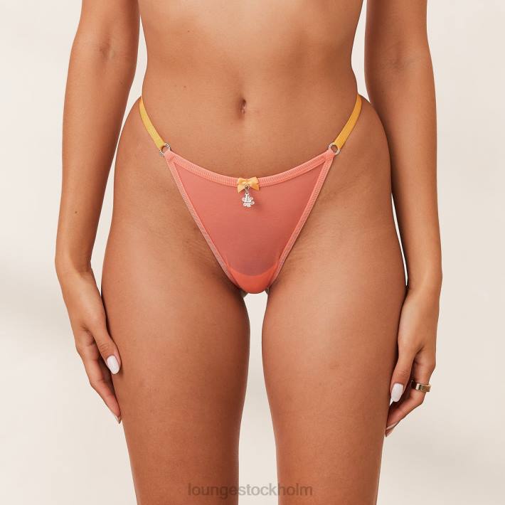 Lounge kvinnor korall underkläder FP6J241 stringtrosa i nät