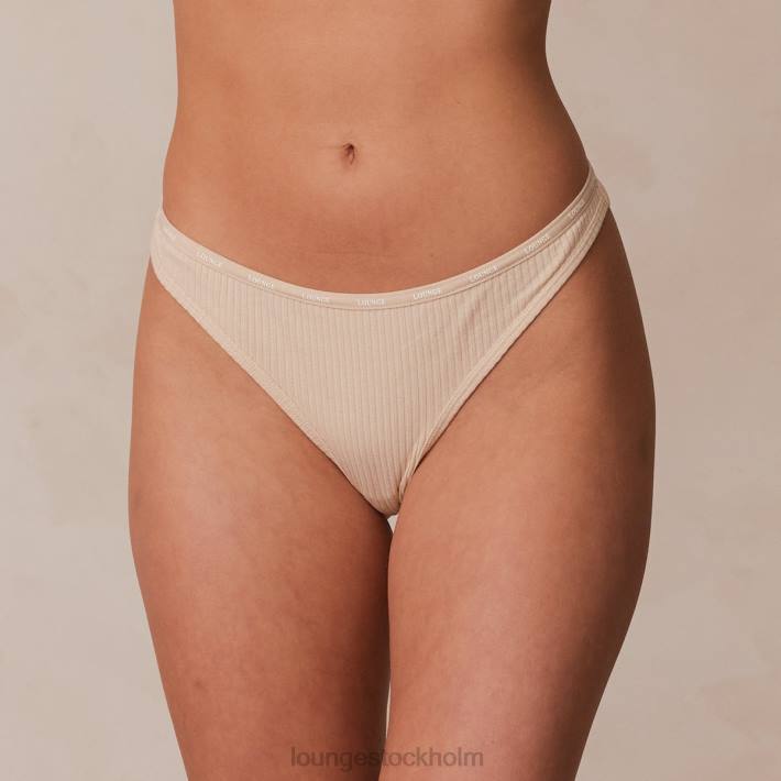Lounge kvinnor latte underkläder FP6J692 så mjuk ribbad stringtrosa