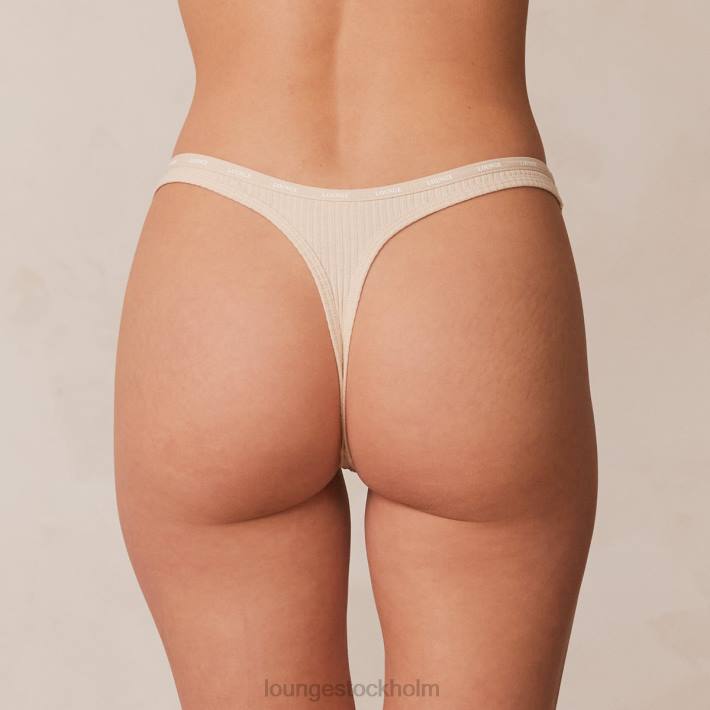Lounge kvinnor latte underkläder FP6J692 så mjuk ribbad stringtrosa