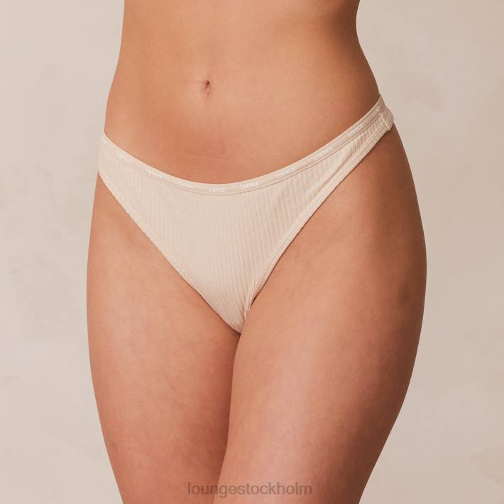 Lounge kvinnor latte underkläder FP6J692 så mjuk ribbad stringtrosa