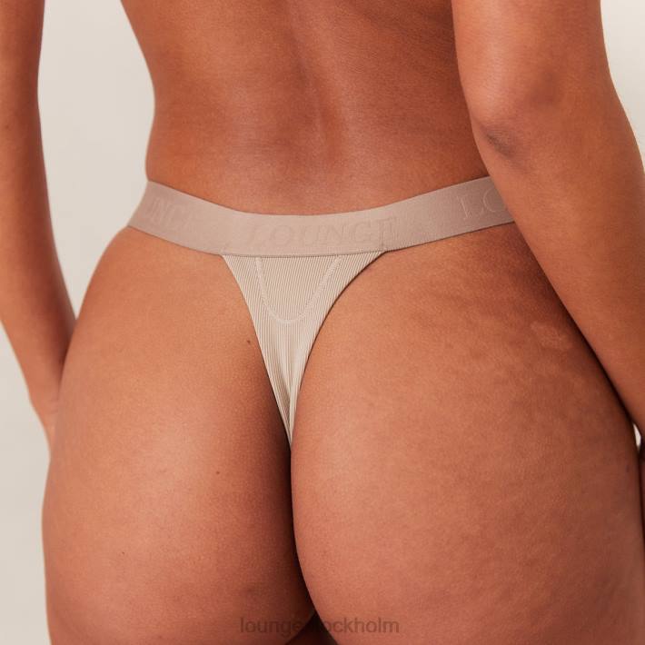 Lounge kvinnor mink underkläder FP6J453 ribbad mindful stringtrosa