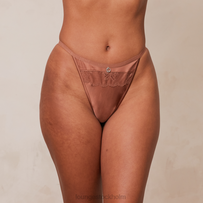 Lounge kvinnor mocka underkläder FP6J486 mjuk stringtrosa i satin