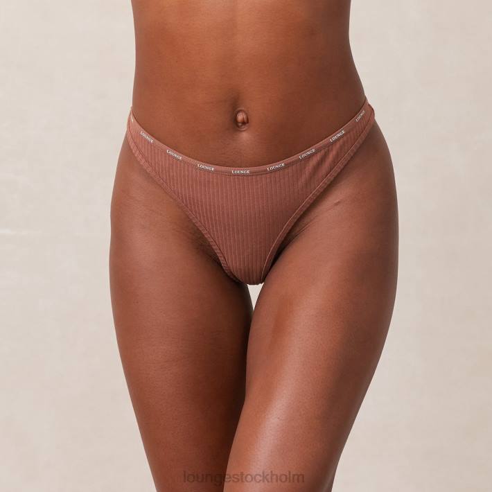 Lounge kvinnor mocka underkläder FP6J691 så mjuk ribbad stringtrosa