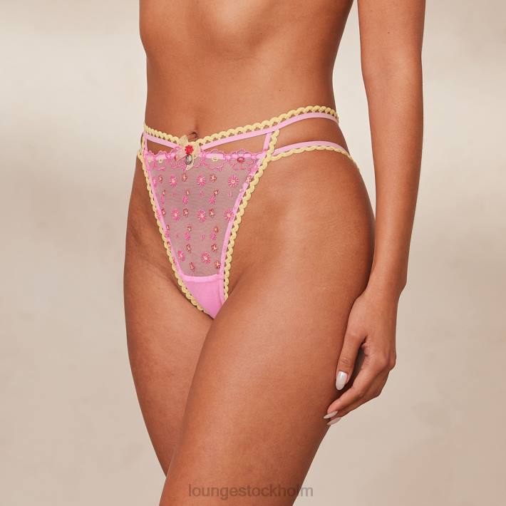 Lounge kvinnor rosa underkläder FP6J281 broderade trosor med tusensköna