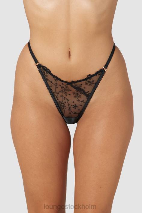 Lounge kvinnor svart underkläder FP6J252 slinky trosor med öppen rygg