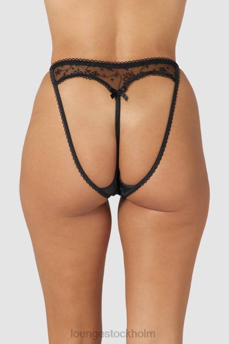 Lounge kvinnor svart underkläder FP6J252 slinky trosor med öppen rygg