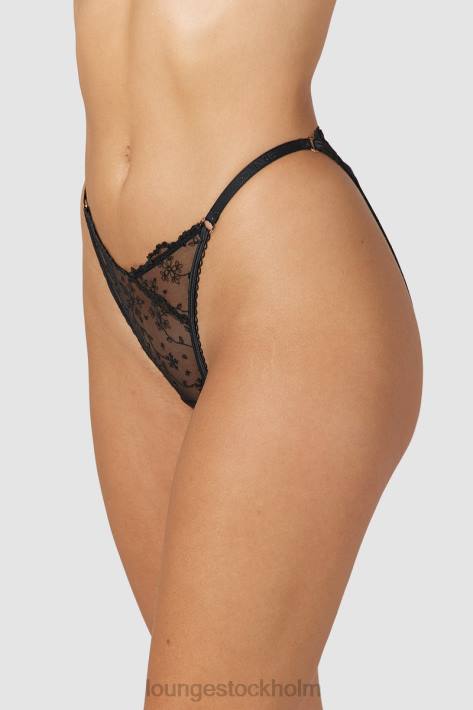 Lounge kvinnor svart underkläder FP6J252 slinky trosor med öppen rygg