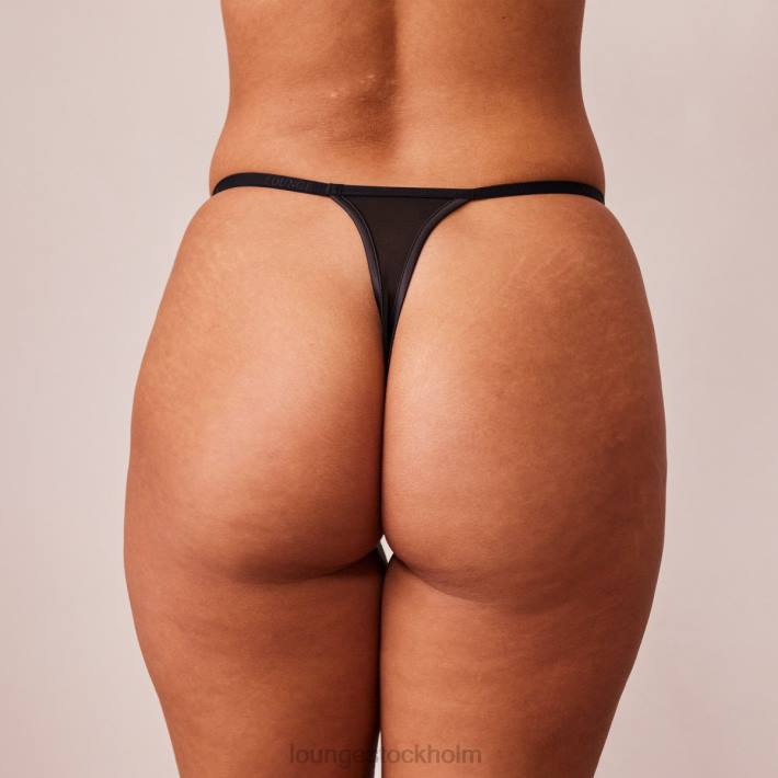 Lounge kvinnor svart underkläder FP6J488 mjuk stringtrosa i satin