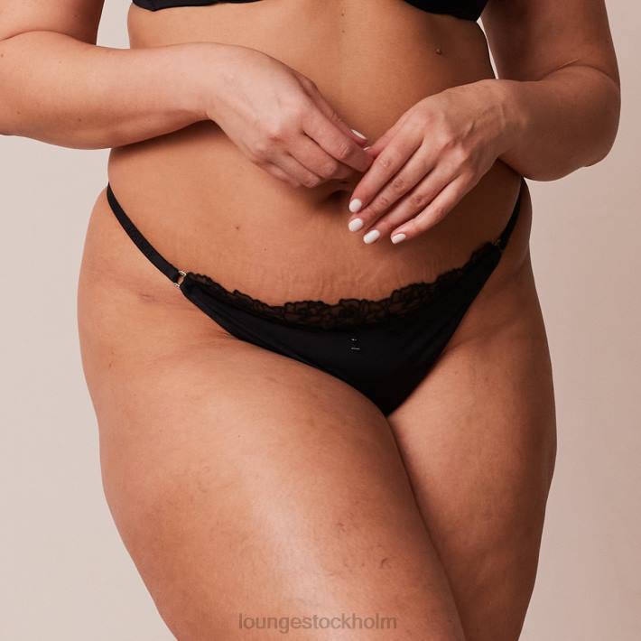 Lounge kvinnor svart underkläder FP6J580 stringtrosa mot gravitation