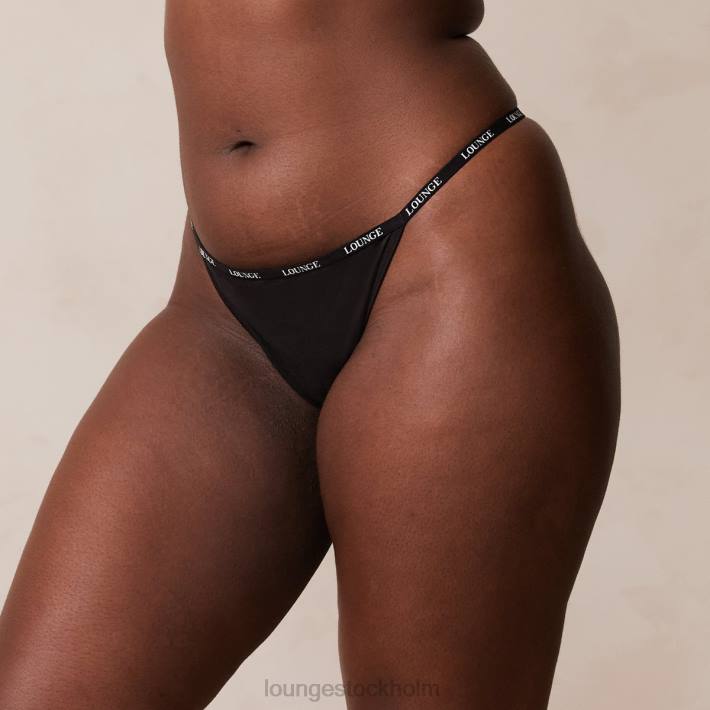 Lounge kvinnor svart underkläder FP6J700 slät stringtrosa