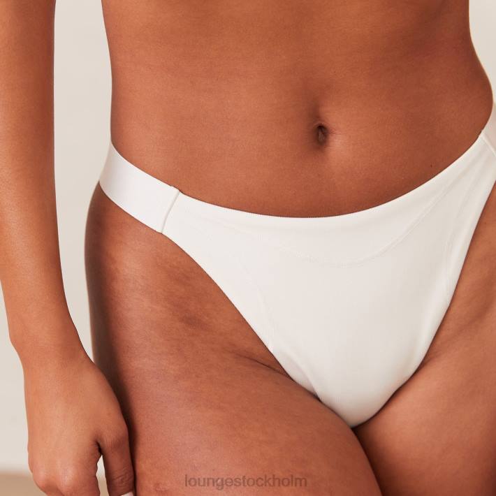 Lounge kvinnor vit underkläder FP6J452 ribbad mindful stringtrosa