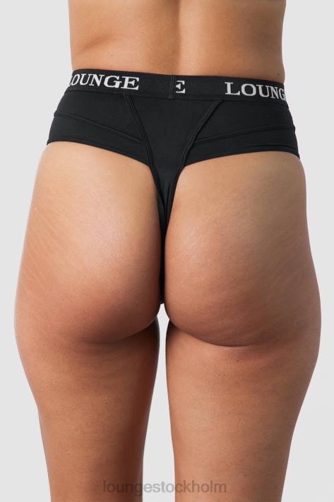 Lounge kvinnor svart underkläder FP6J358 vårda stringtrosa