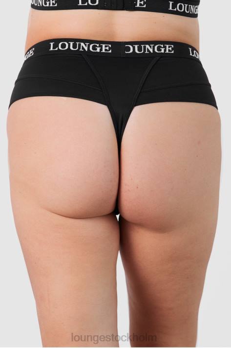 Lounge kvinnor svart underkläder FP6J358 vårda stringtrosa