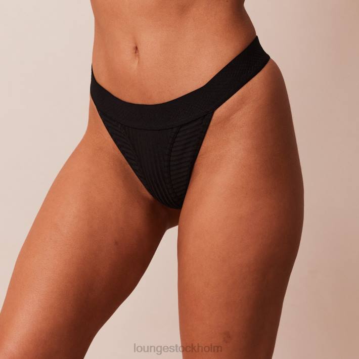 Lounge kvinnor svart underkläder FP6J364 bar stringtrosa