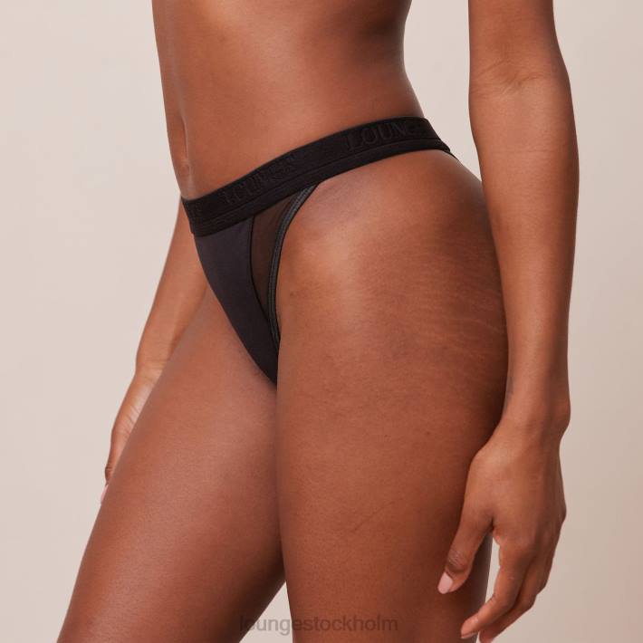 Lounge kvinnor svart underkläder FP6J372 contour mesh stringtrosa