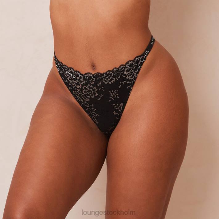 Lounge kvinnor svart underkläder FP6J380 magisk stringtrosa i spets
