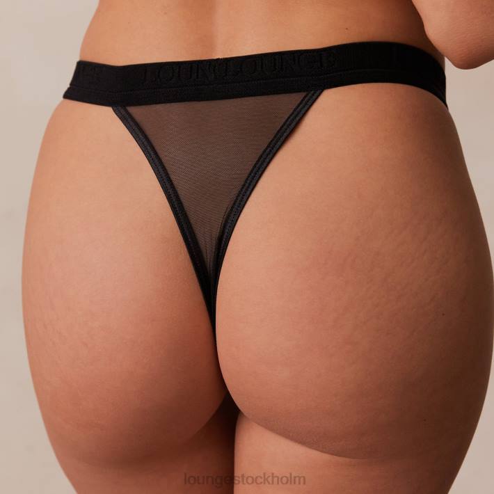 Lounge kvinnor svart underkläder FP6J402 stringtrosa i nät