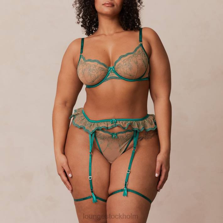 Lounge kvinnor grön underkläder FP6J322 celine intimates set