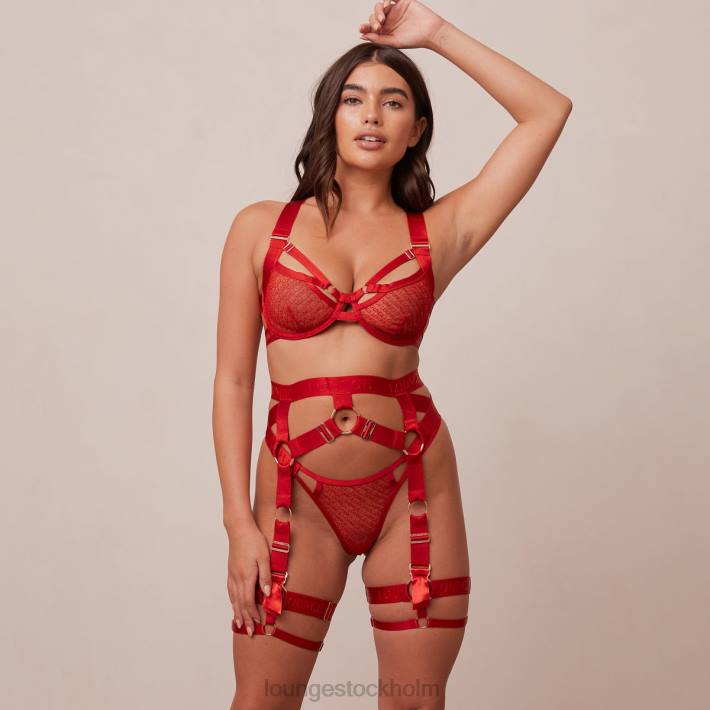 Lounge kvinnor röd underkläder FP6J621 phoenix intimates set