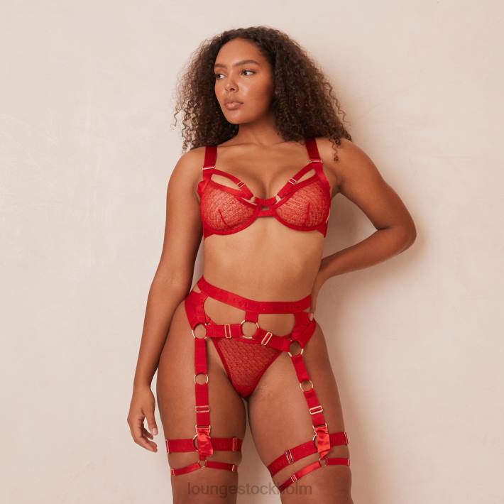 Lounge kvinnor röd underkläder FP6J621 phoenix intimates set
