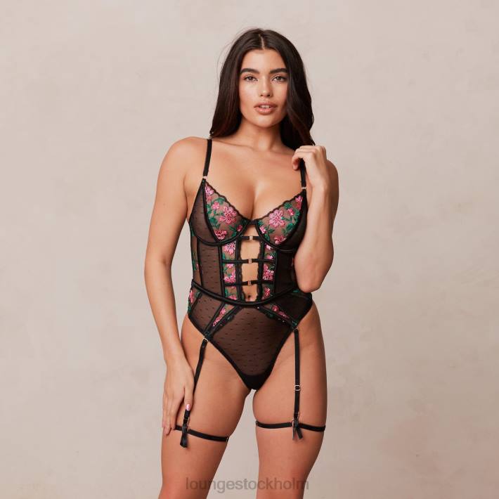 Lounge kvinnor svart underkläder FP6J338 brooke bodysuit