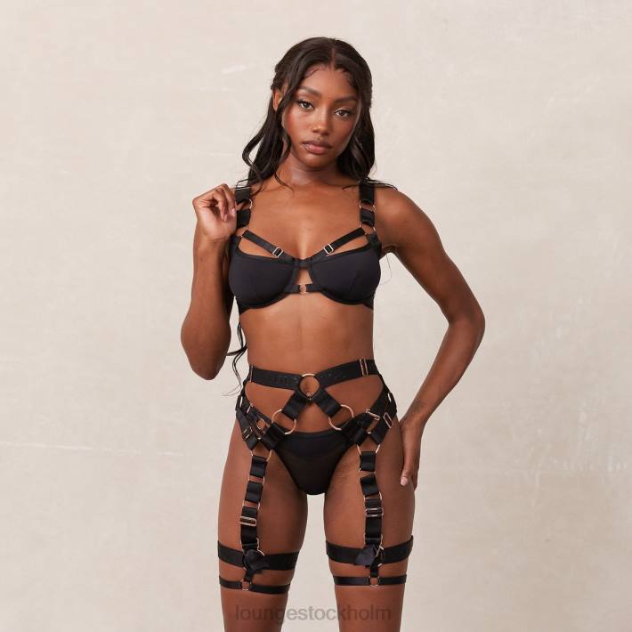 Lounge kvinnor svart underkläder FP6J689 storm antyder set