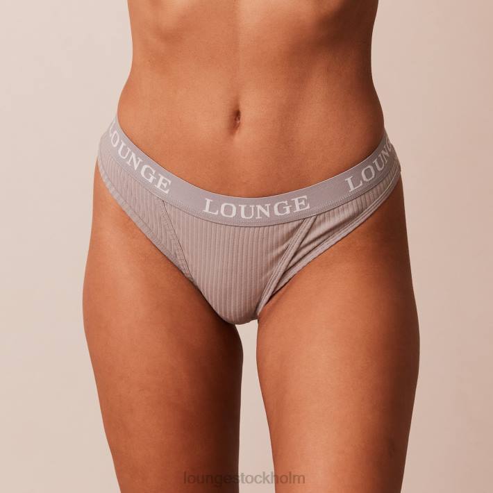 Lounge kvinnor grå underkläder FP6J731 ultra komfort ribbad stringtrosa